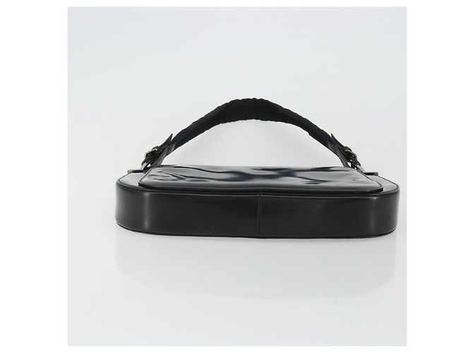 Sac à épaule en cuir noir et argent GUCCI 001 3195 Auth 176586 Argenté - vue 9