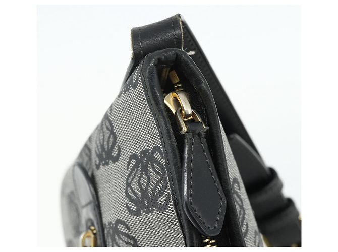 LOEWE Borsa a Spalla Anagram in Pelle PVC Grigia Oro Auth yk20256 Marrone D'oro - vista 10