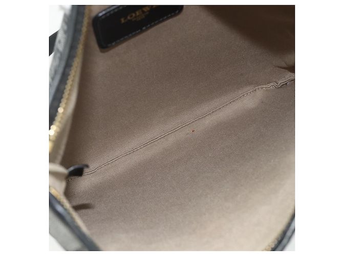 LOEWE Borsa a Spalla Anagram in Pelle PVC Grigia Oro Auth yk20256 Marrone D'oro - vista 11