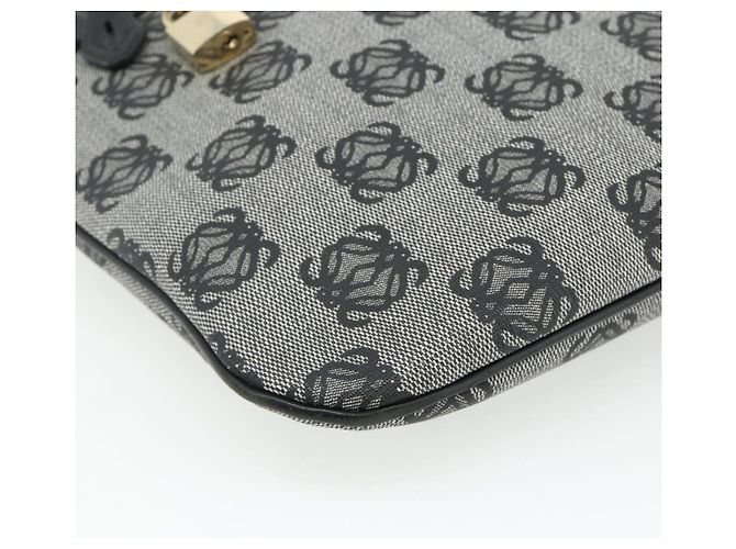 LOEWE Borsa a Spalla Anagram in Pelle PVC Grigia Oro Auth yk20256 Marrone D'oro - vista 14