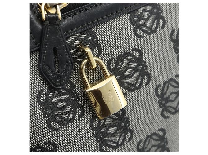 LOEWE Borsa a Spalla Anagram in Pelle PVC Grigia Oro Auth yk20256 Marrone D'oro - vista 17