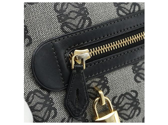 LOEWE Borsa a Spalla Anagram in Pelle PVC Grigia Oro Auth yk20256 Marrone D'oro - vista 18