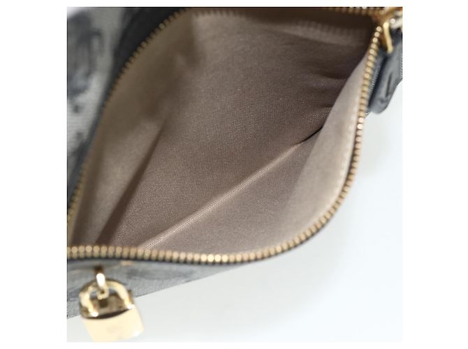 LOEWE Borsa a Spalla Anagram in Pelle PVC Grigia Oro Auth yk20256 Marrone D'oro - vista 22