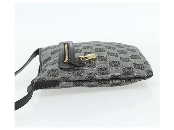 LOEWE Borsa a Spalla Anagram in Pelle PVC Grigia Oro Auth yk20256 Marrone D'oro - vista 3