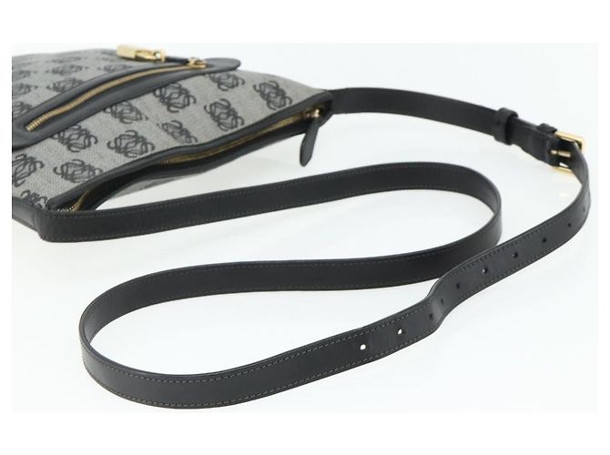 LOEWE Borsa a Spalla Anagram in Pelle PVC Grigia Oro Auth yk20256 Marrone D'oro - vista 7