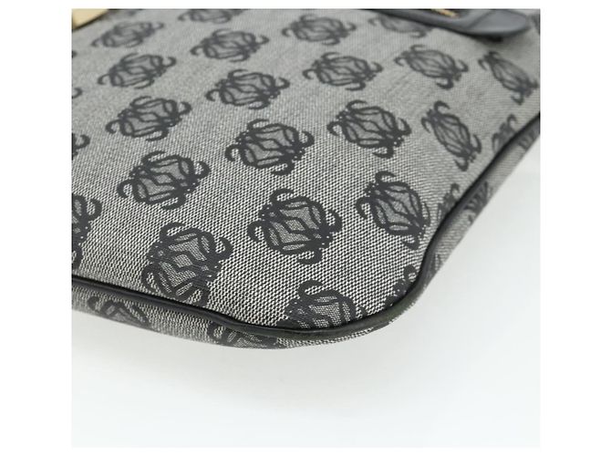 LOEWE Borsa a Spalla Anagram in Pelle PVC Grigia Oro Auth yk20256 Marrone D'oro - vista 9
