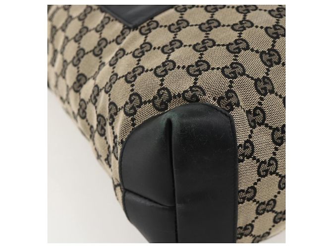 GUCCI GG Canvas Tote Bag Beige Silber 019 0401 Auth 175709 - Ansicht 11