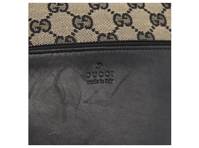 GUCCI GG Canvas Tote Bag Beige Silber 019 0401 Auth 175709 - Ansicht 14