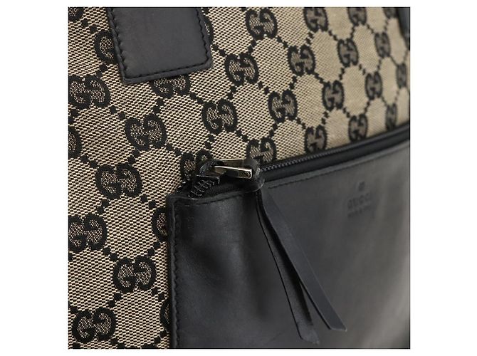 GUCCI GG Canvas Tote Bag Beige Silber 019 0401 Auth 175709 - Ansicht 15