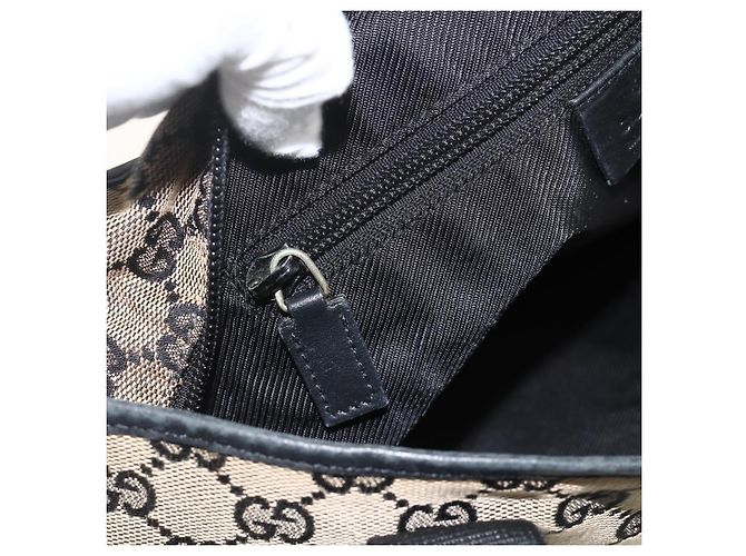 GUCCI GG Canvas Tote Bag Beige Silber 019 0401 Auth 175709 - Ansicht 21