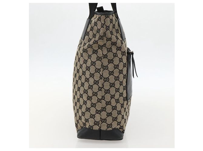 GUCCI GG Canvas Tote Bag Beige Silber 019 0401 Auth 175709 - Ansicht 4