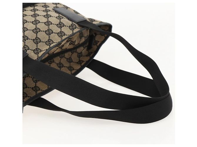 GUCCI GG Canvas Tote Bag Beige Silber 019 0401 Auth 175709 - Ansicht 7
