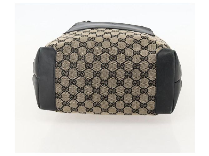GUCCI GG Canvas Tote Bag Beige Silber 019 0401 Auth 175709 - Ansicht 9