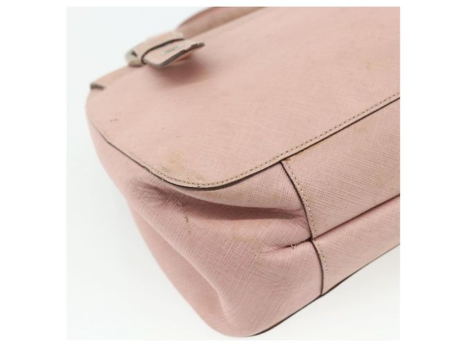 Borsa a mano Gancini in pelle rosa argento Auth 176491 di Salvatore Ferragamo - vista 13