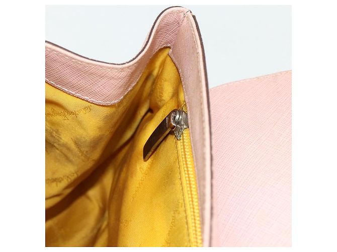 Borsa a mano Gancini in pelle rosa argento Auth 176491 di Salvatore Ferragamo - vista 18