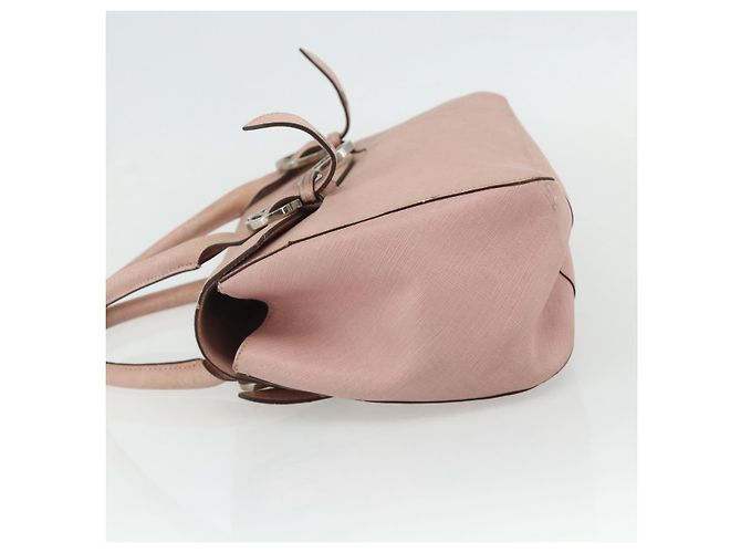 Borsa a mano Gancini in pelle rosa argento Auth 176491 di Salvatore Ferragamo - vista 4