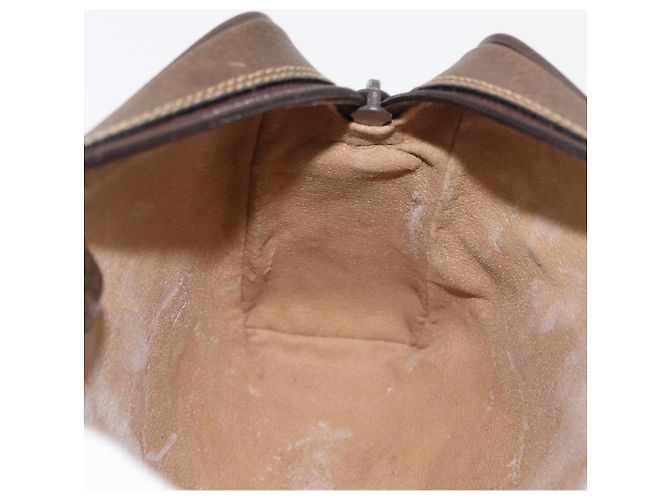 Borsa a Spalla GUCCI GG Supreme Web Sherry Line PVC Beige Oro Auth 175436 D'oro - vista 18