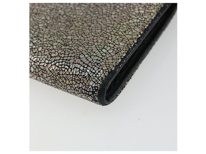 GUCCI Cartera Larga de Cuero Outlet Plata 332747 Auth YKZ1403A - vista 10