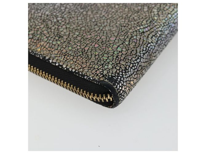 GUCCI Cartera Larga de Cuero Outlet Plata 332747 Auth YKZ1403A - vista 11