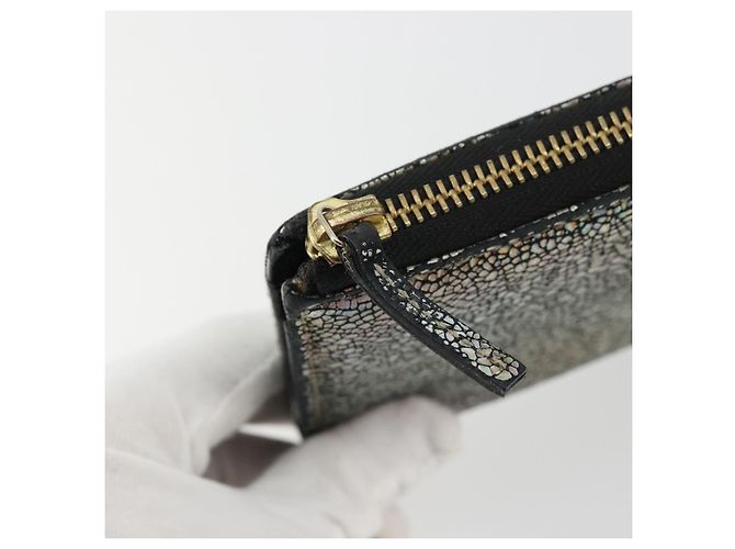 GUCCI Cartera Larga de Cuero Outlet Plata 332747 Auth YKZ1403A - vista 13