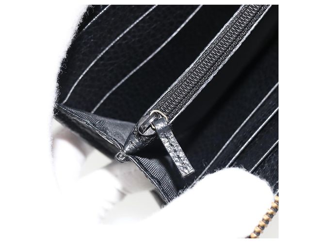 GUCCI Cartera Larga de Cuero Outlet Plata 332747 Auth YKZ1403A - vista 18