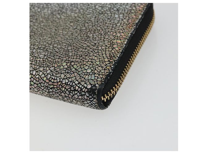 GUCCI Cartera Larga de Cuero Outlet Plata 332747 Auth YKZ1403A - vista 8