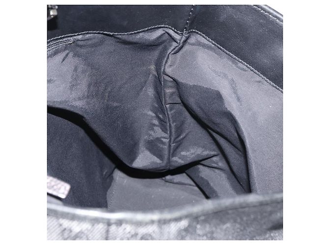 Borsa Tote GG Canvas Gucci Nera Argento 31243 Auth 176607 Nero - vista 17