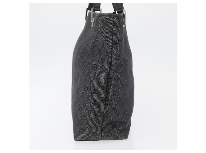 Borsa Tote GG Canvas Gucci Nera Argento 31243 Auth 176607 Nero - vista 4