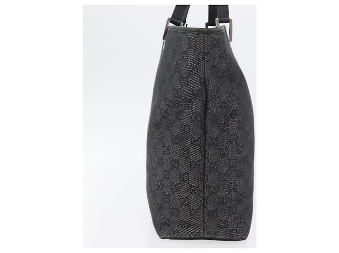 Borsa Tote GG Canvas Gucci Nera Argento 31243 Auth 176607 Nero - vista 5