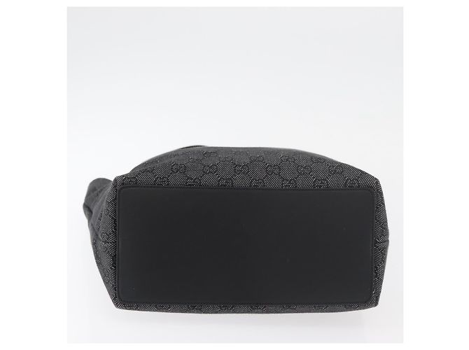 Borsa Tote GG Canvas Gucci Nera Argento 31243 Auth 176607 Nero - vista 9