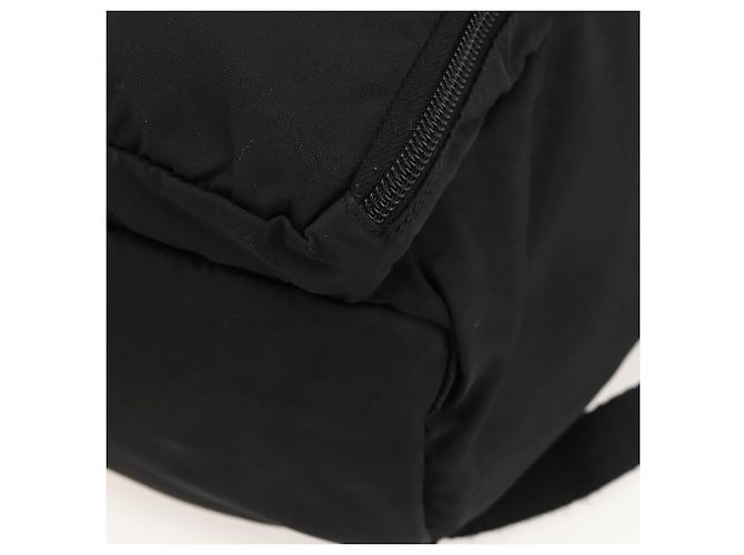 Zaino PRADA in nylon nero argento Auth 175381 - vista 17