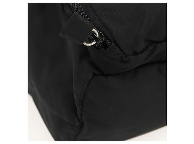 Zaino PRADA in nylon nero argento Auth 175381 - vista 18