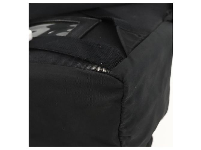 Zaino PRADA in nylon nero argento Auth 175381 - vista 19
