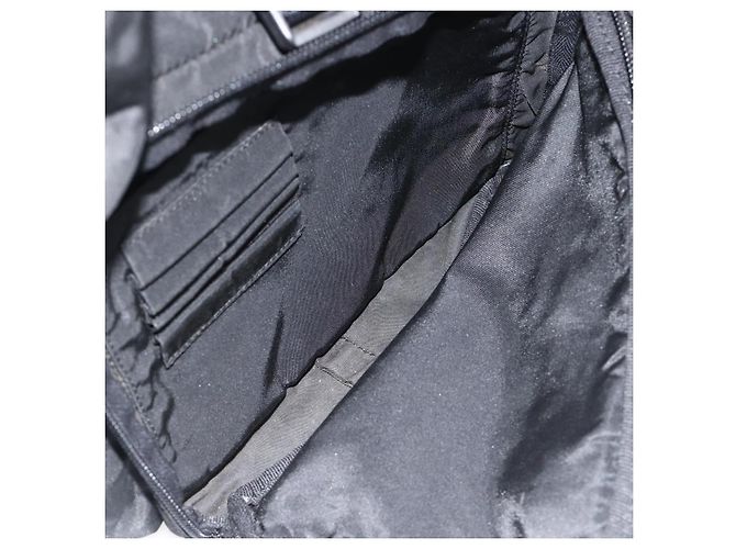 Zaino PRADA in nylon nero argento Auth 175381 - vista 26