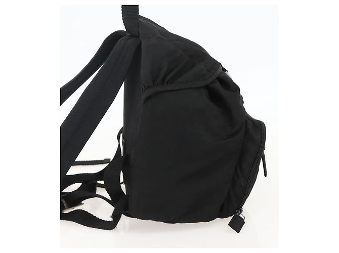 Zaino PRADA in nylon nero argento Auth 175381 - vista 3