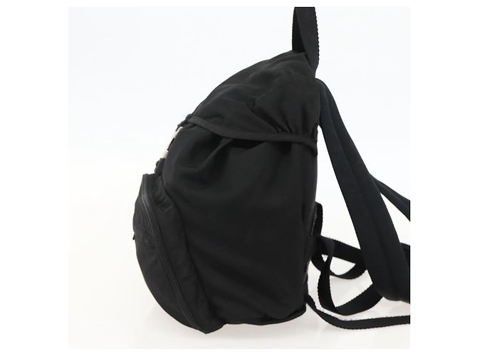 Zaino PRADA in nylon nero argento Auth 175381 - vista 4