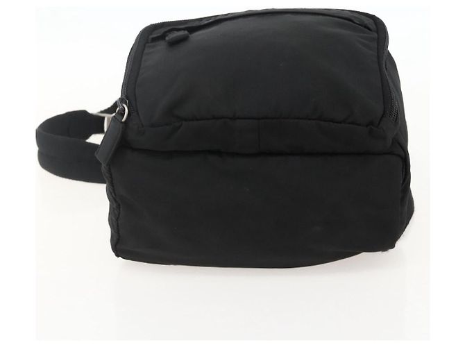 Zaino PRADA in nylon nero argento Auth 175381 - vista 5