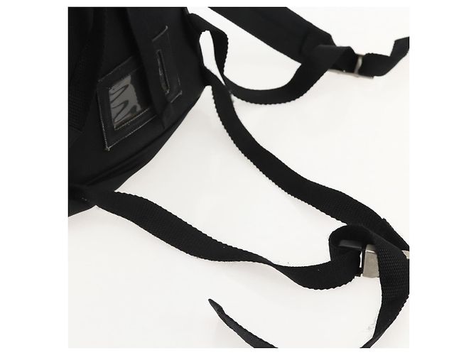 Zaino PRADA in nylon nero argento Auth 175381 - vista 9