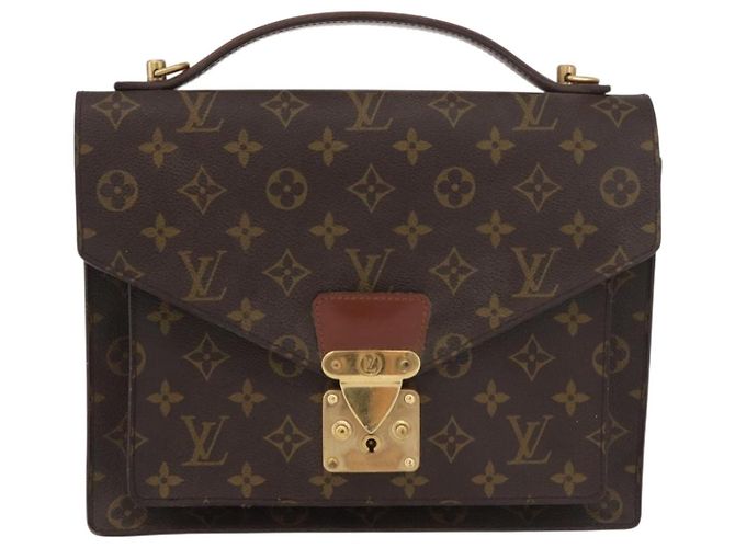 LOUIS VUITTON Borsa a Mano Monceau 28 Monogram M51185 LV Auth BA12108 Monogramma - vista 13
