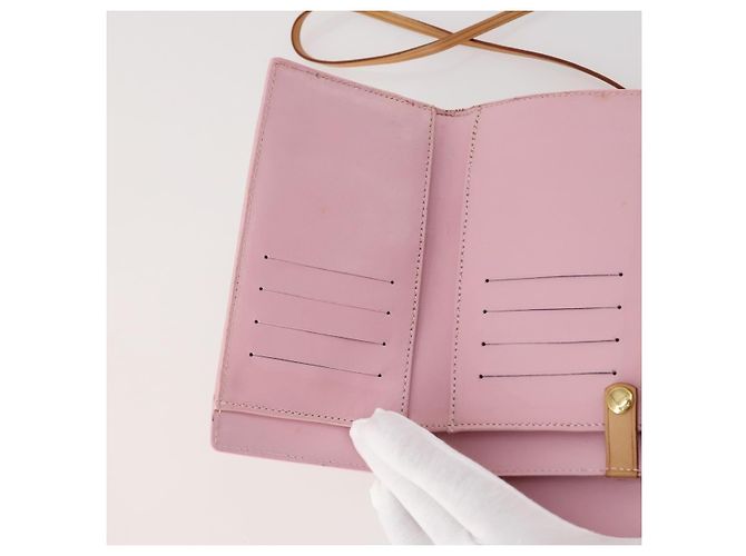 LOUIS VUITTON Carteira Walker Monogram Vernis Rosa Marshmallow M91035 Auth BA11791 - vista 10