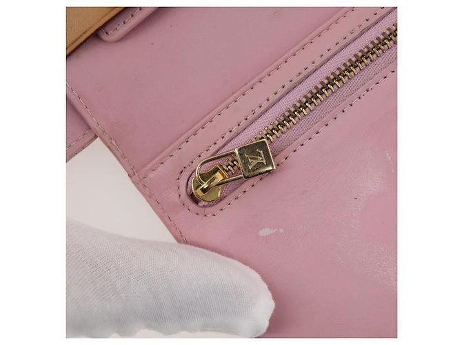 LOUIS VUITTON Carteira Walker Monogram Vernis Rosa Marshmallow M91035 Auth BA11791 - vista 19
