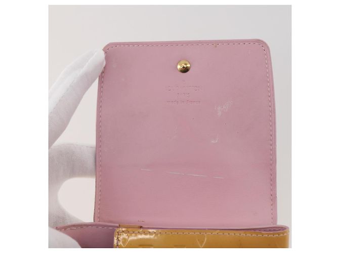 LOUIS VUITTON Carteira Walker Monogram Vernis Rosa Marshmallow M91035 Auth BA11791 - vista 20