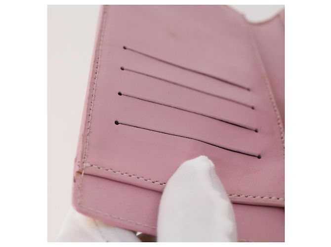 LOUIS VUITTON Carteira Walker Monogram Vernis Rosa Marshmallow M91035 Auth BA11791 - vista 21