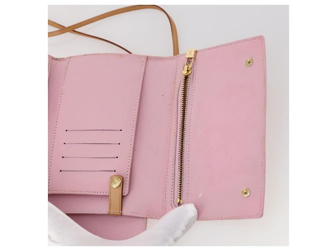 LOUIS VUITTON Carteira Walker Monogram Vernis Rosa Marshmallow M91035 Auth BA11791 - vista 9