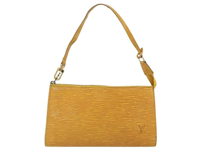 LOUIS VUITTON Epi Pochette Accessoires Pouch Yellow M52949 LV Auth YKZ1388 - view 13
