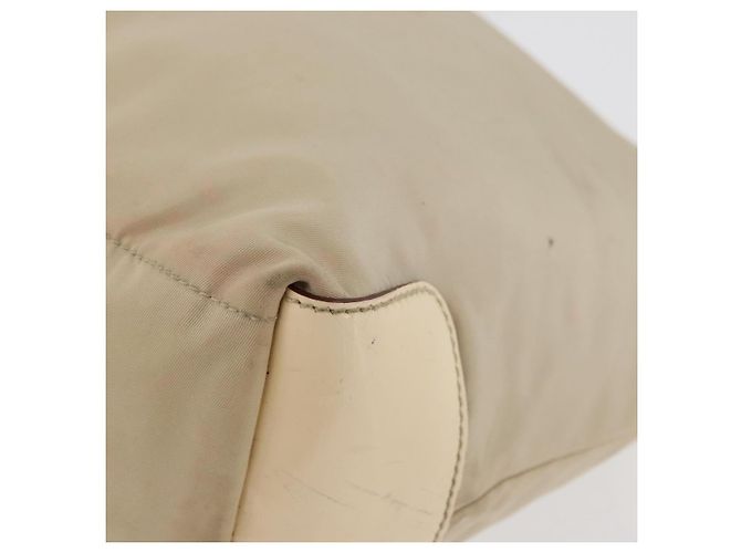 Borsa a Spalla PRADA Nylon Beige Argento Autentica ka4019 - vista 14