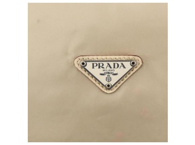Borsa a Spalla PRADA Nylon Beige Argento Autentica ka4019 - vista 17