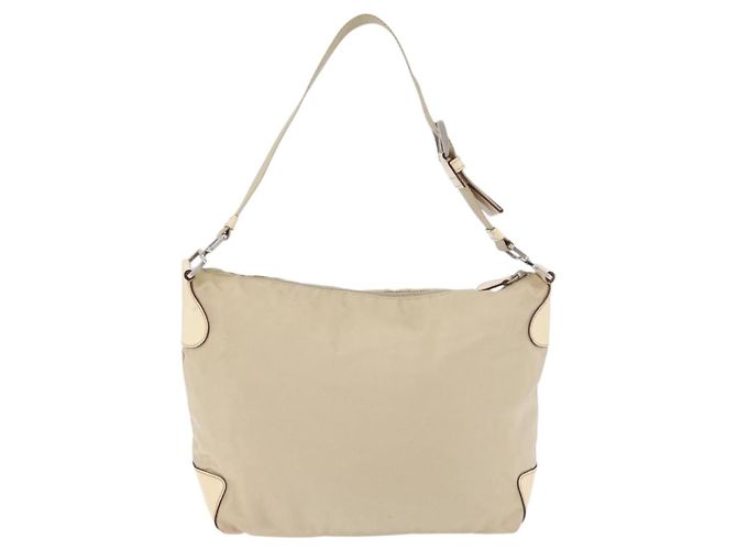 Borsa a Spalla PRADA Nylon Beige Argento Autentica ka4019 - vista 2