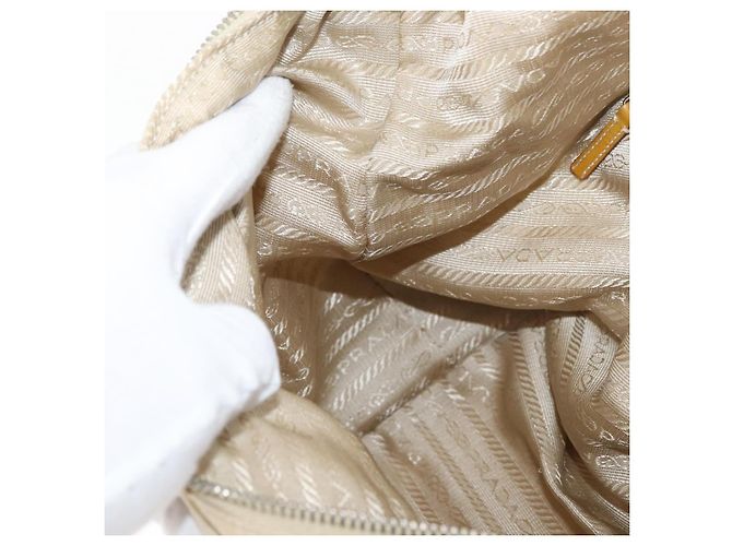 Borsa a Spalla PRADA Nylon Beige Argento Autentica ka4019 - vista 20