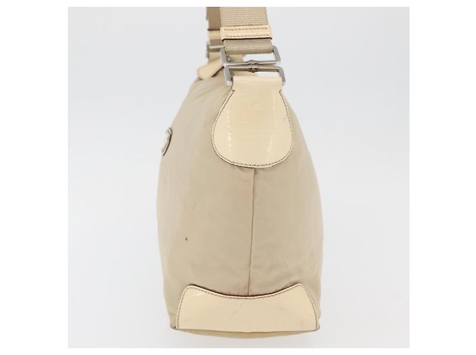 Borsa a Spalla PRADA Nylon Beige Argento Autentica ka4019 - vista 3